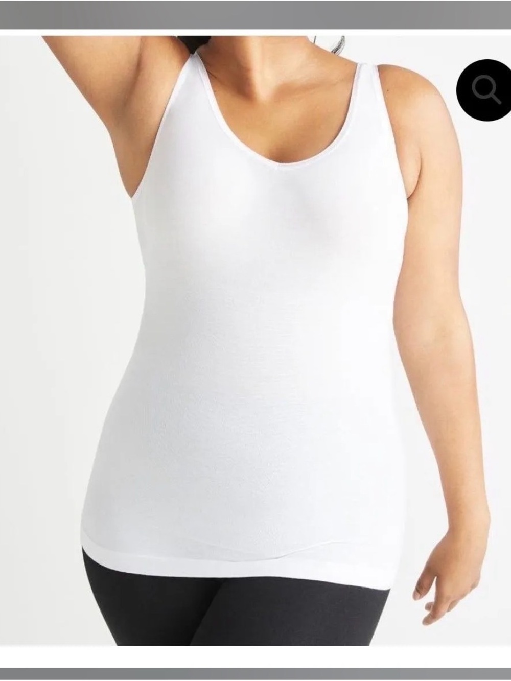 YUMMIE SOFTSERVE 2-WAY SHAPING TANK TOP YT5-164 WHITE  Size 2X/3X